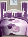 Pink Modern All-Season Bedding Set – 10pcs & 8pcs, 100% Cotton, Soft & Lightweight, Includes Pillow Covers & Stylish Curtains