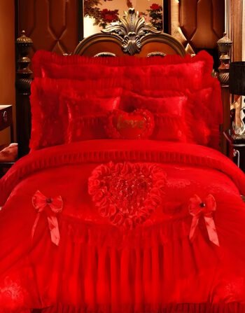 🔥 Premium Deep Red Bedding Set