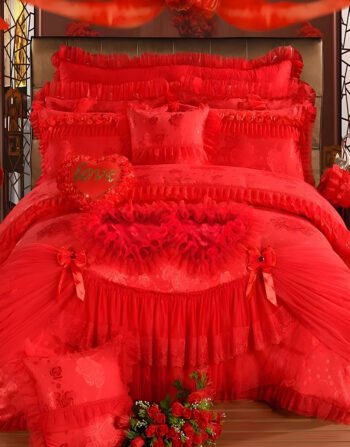 🔥 Premium Deep Red Bedding Set