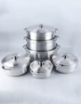 Superior Polished Aluminium 6-Piece Cookware Set – Heavy-Duty, Long-Lasting Kitchen Essentials for Home & Professional Use