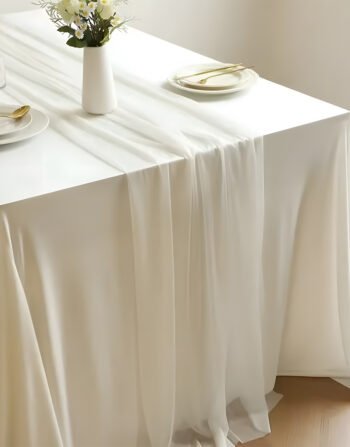 Luxury White Table Runner
