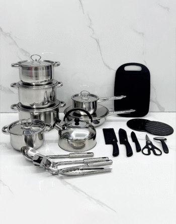 Elite Polished Aluminium Cookware Set – Durable, Heavy-Duty Kitchenware for Home & Professional Cooking