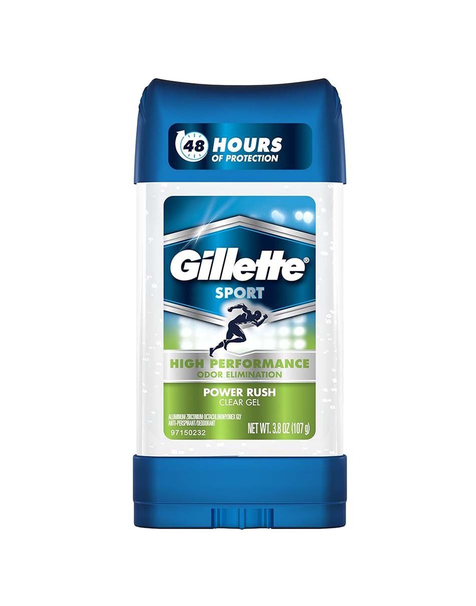 Gillette Anti-perspirant/deodorant Clear Gel, Power Rush, 4-Ounce Stick (Pack of 6)