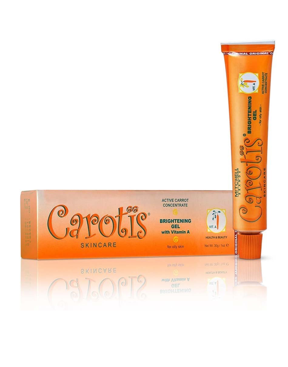 CAROTIS Brightening Gel | 30g/1 fl oz | Fade Dark Spots on: Face Armpit, Body Knees, Feet, Hands, & Even Out Skin Tone | with Carrot Oil and Alpha Arbutin,
