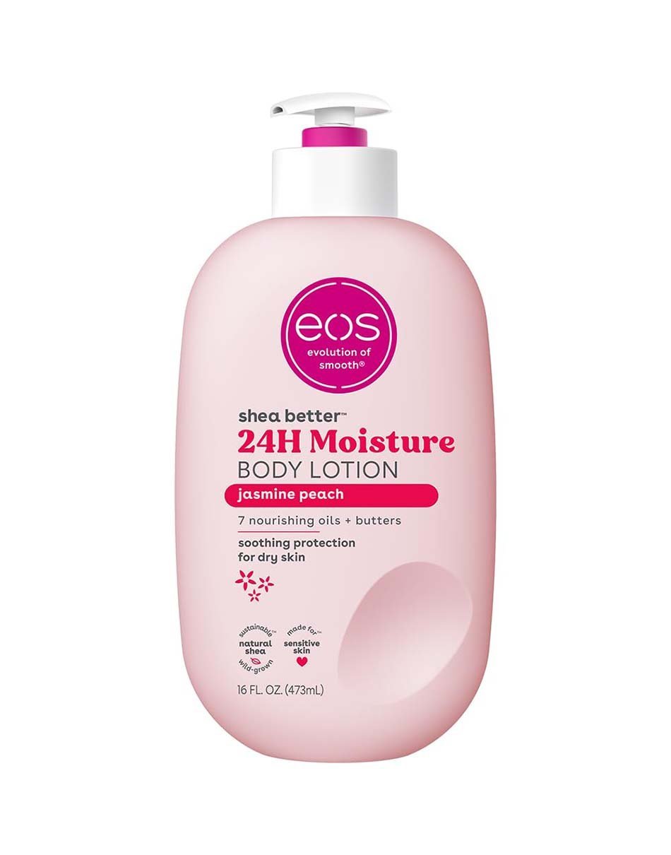 eos Jasmine Peach 24 Hour Moisture Body Lotion with Shea Better 16 FI Oz Pack of 3