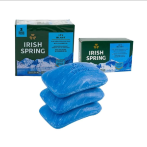 Irish Spring Icy Blast Bar Soap for Men, Mens Soap, Smell Fresh and Clean 12 Hours, Men Bars Washing Hands Body, Mild Skin, Recyclable Carton