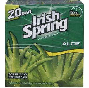 Irish Spring Deodorant Soap, Moisture Blast, 20 Count