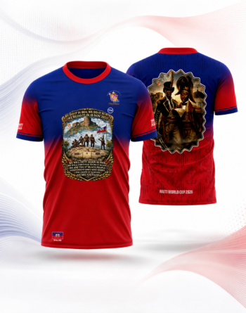 Red Blue Gradient Haiti World Cup 2026 Commemorative Shirt